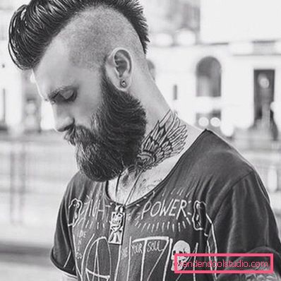 Mohawk z długimi grzywkami
