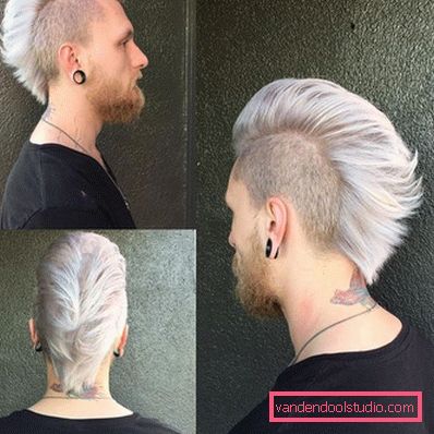 Mohawk z długimi grzywkami