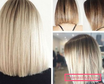 Ombre on bob caret z wydłużeniem