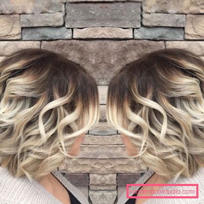 Ombre on bob caret z wydłużeniem