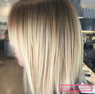 Ombre on bob caret z wydłużeniem