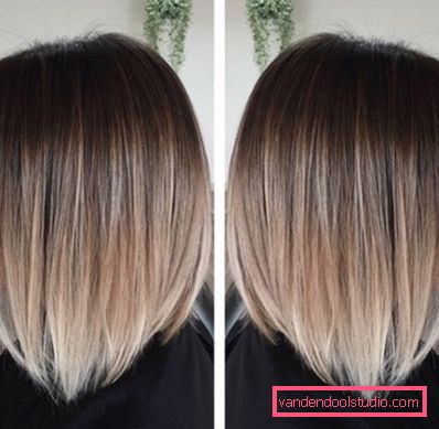 Ombre on bob caret z wydłużeniem