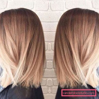 Ombre on bob caret z wydłużeniem