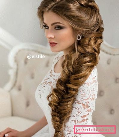 Fishtail fryzury ślubne