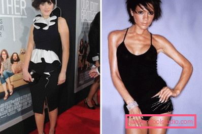 Smukła Zoe Deschanel i Victoria Beckham Smukła Zoe Deschanel i Victoria Beckham
