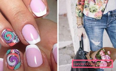 Francuski manicure z designem Francuski manicure z designem