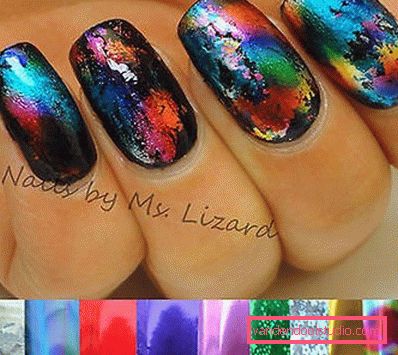 hollywood manicure z folią