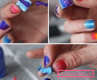 Gradient manicure własnymi rękami - łatwy