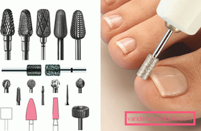 zestaw narzędzi do pedicure