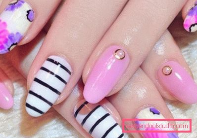 Piękny różowy manicure 2019-2020 rok