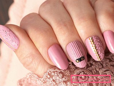 Piękny różowy manicure 2019-2020 rok
