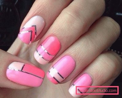Piękny różowy manicure 2019-2020 rok