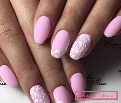 Piękny różowy manicure 2019-2020 rok