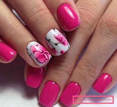Piękny różowy manicure 2019-2020 rok
