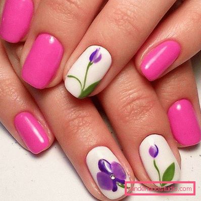 Piękny różowy manicure 2019-2020 rok