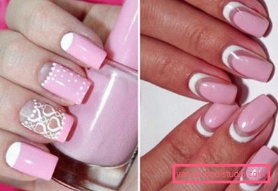 Piękny różowy manicure 2019-2020 rok