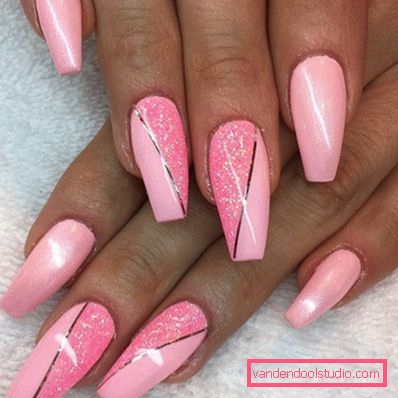 Piękny różowy manicure 2019-2020 rok