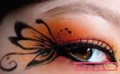 makijaż oczu z pięknym wzorem