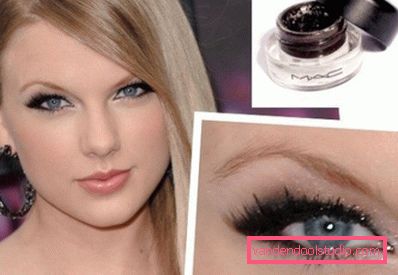 Taylor Swift z makijażem oczu kota