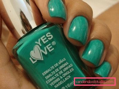 manicure jesień 2014 na zielono