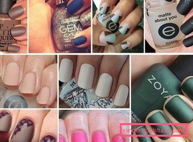 matowy manicure w różnych kolorach matowy manicure w różnych kolorach