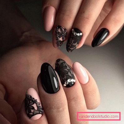 Modny czarny manicure