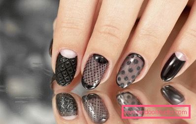 Modny czarny manicure