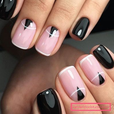 Modny czarny manicure