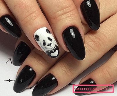 Modny czarny manicure