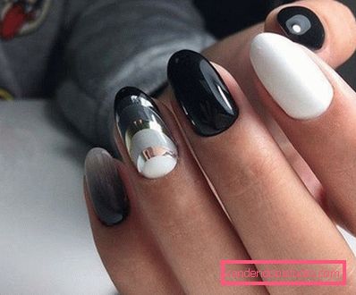 Modny czarny manicure