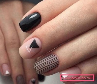Modny czarny manicure