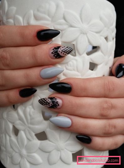 Modny czarny manicure