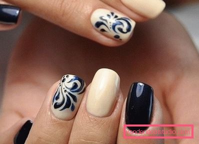 Modny czarny manicure