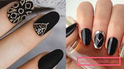 Modny czarny manicure