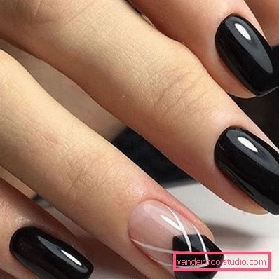 Niesamowity „nagi” manicure w stylu „negatywnej przestrzeni” 2019-2020