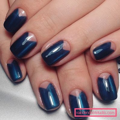 Niesamowity „nagi” manicure w stylu „negatywnej przestrzeni” 2019-2020