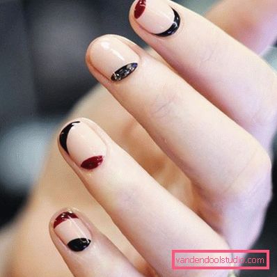 Niesamowity „nagi” manicure w stylu „negatywnej przestrzeni” 2019-2020