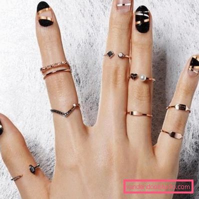 Niesamowity „nagi” manicure w stylu „negatywnej przestrzeni” 2019-2020