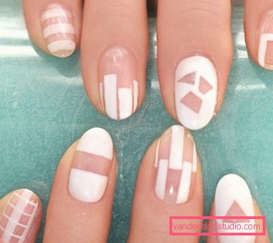 Niesamowity „nagi” manicure w stylu „negatywnej przestrzeni” 2019-2020