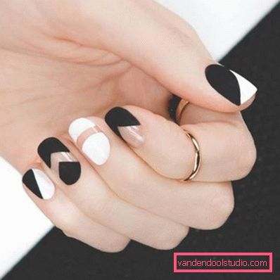 Niesamowity „nagi” manicure w stylu „negatywnej przestrzeni” 2019-2020