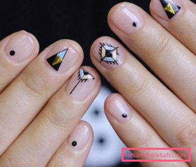 Niesamowity „nagi” manicure w stylu „negatywnej przestrzeni” 2019-2020