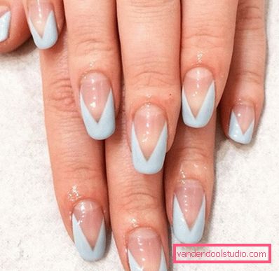 Niesamowity „nagi” manicure w stylu „negatywnej przestrzeni” 2019-2020