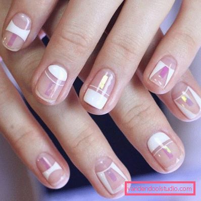 Niesamowity „nagi” manicure w stylu „negatywnej przestrzeni” 2019-2020