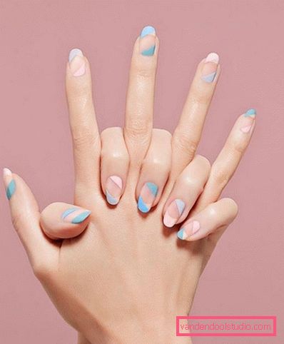 Niesamowity „nagi” manicure w stylu „negatywnej przestrzeni” 2019-2020