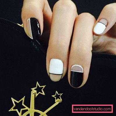 Niesamowity „nagi” manicure w stylu „negatywnej przestrzeni” 2019-2020