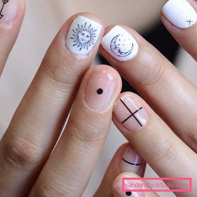 Niesamowity „nagi” manicure w stylu „negatywnej przestrzeni” 2019-2020