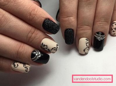 Wspaniały manicure z cyrkoniami 2019-2020