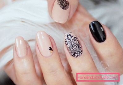 Wspaniały manicure z cyrkoniami 2019-2020