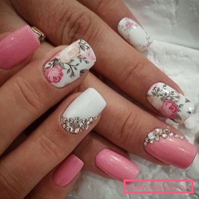 Wspaniały manicure z cyrkoniami 2019-2020
