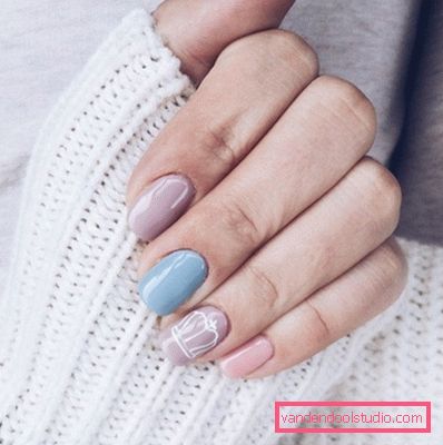 Delikatny pastelowy manicure 2019-2020 rok